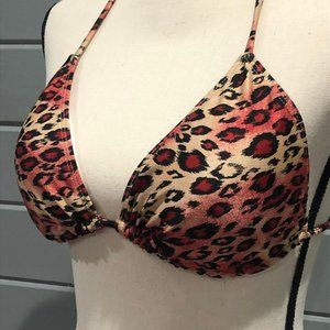 Golden leopard print bikini beauty